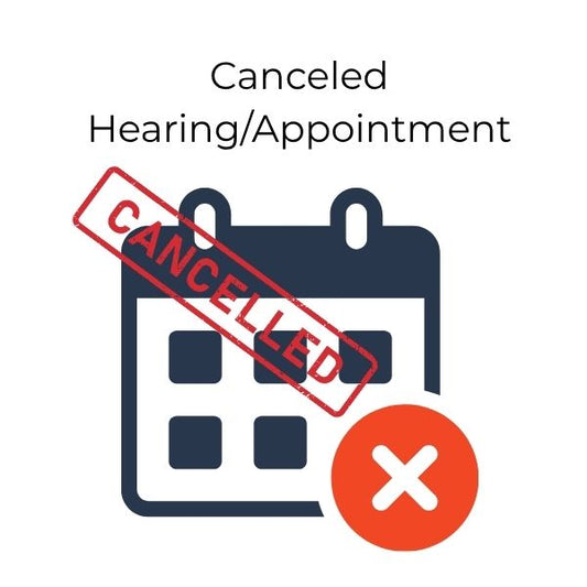 $2.99 Client Notification – Canceled Hearing (Letter to the Client)