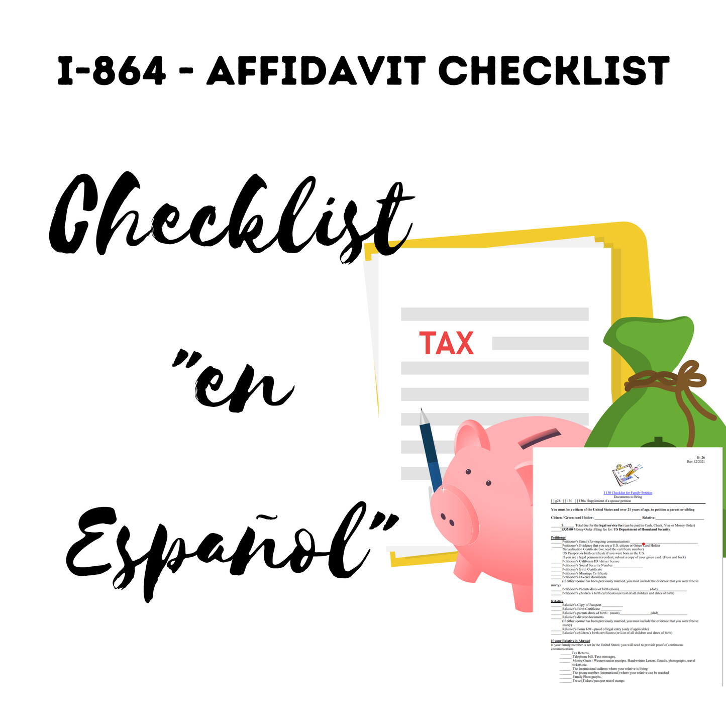 I-864 - Affidavit of Support Checklist in Spanish