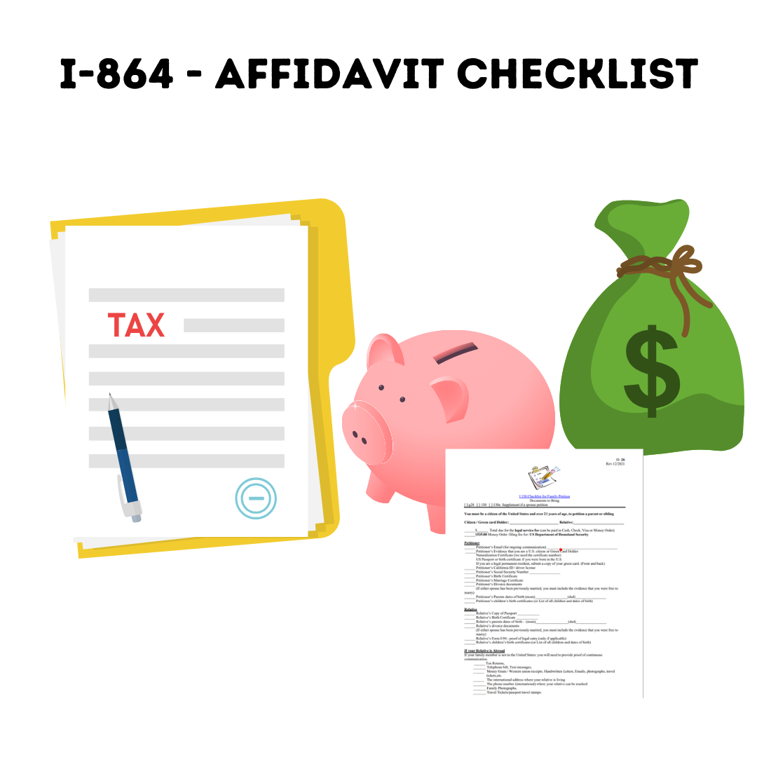 $2.99 I-864 - Affidavit of Support Checklist in English