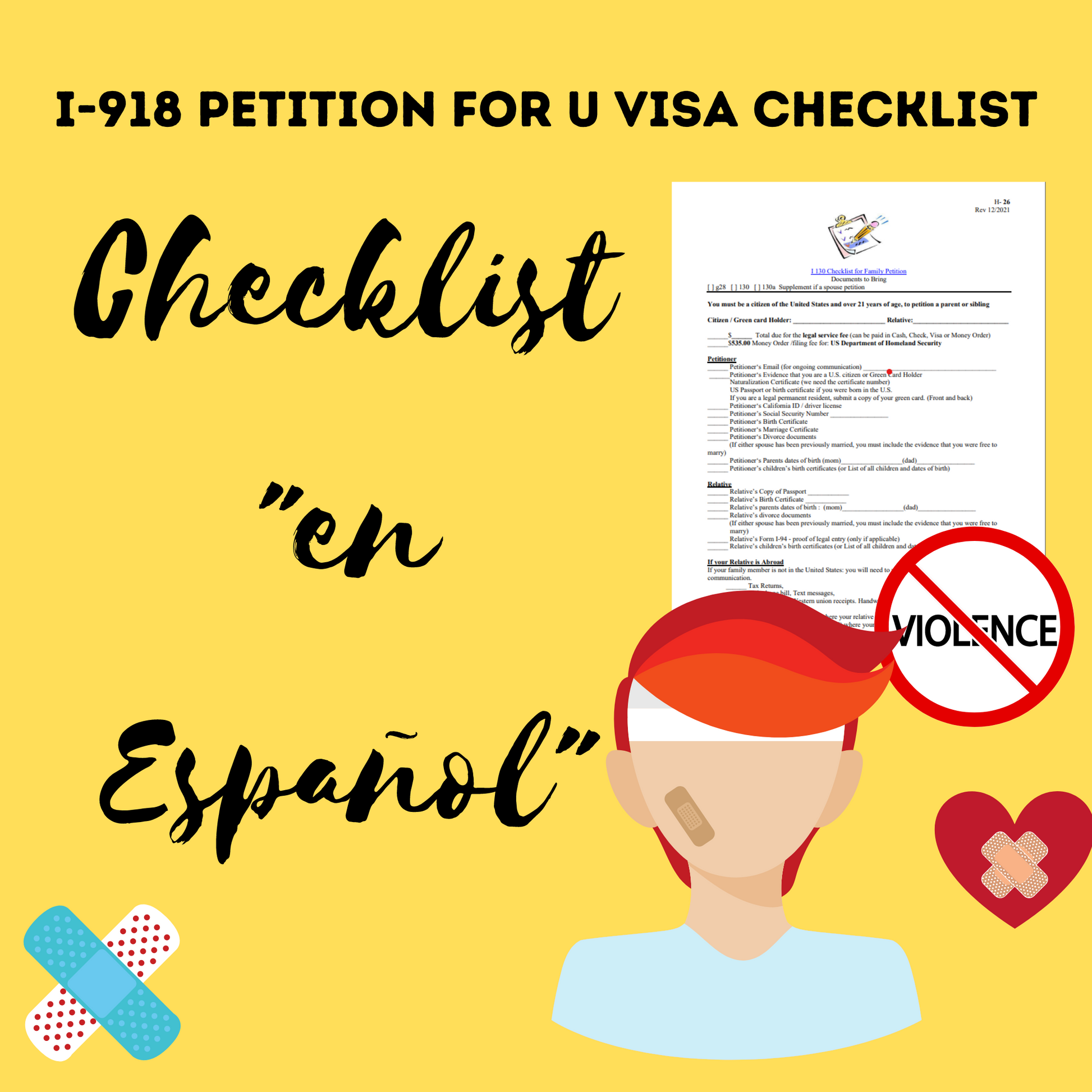 I-918 Petition for U Visa - Checklist in Spanish – ImmigrationFormPrep i-918-petition-for-u-visa-checklist-in-spanish-immigrationformprep