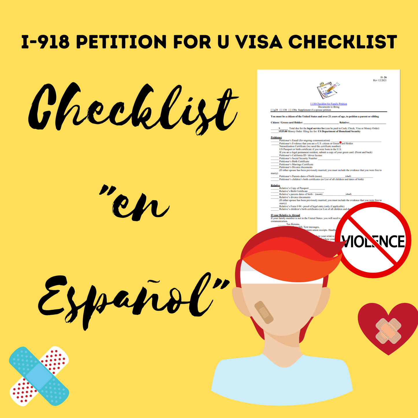 I-918  Petition for U Visa - Checklist in Spanish