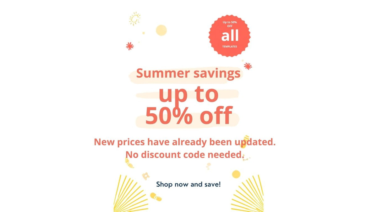 up to 50 % off All templates